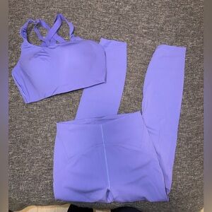 LULULEMON CHARGED INDIGO Sports Bra and Leggings Set
